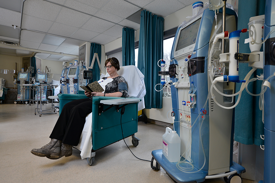 patient using dialysis machine at SMH