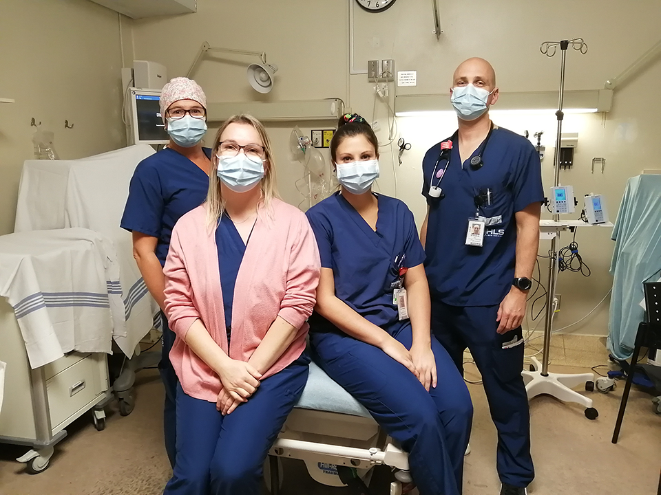 emergency department nurses sitting in an emergency room at SMH