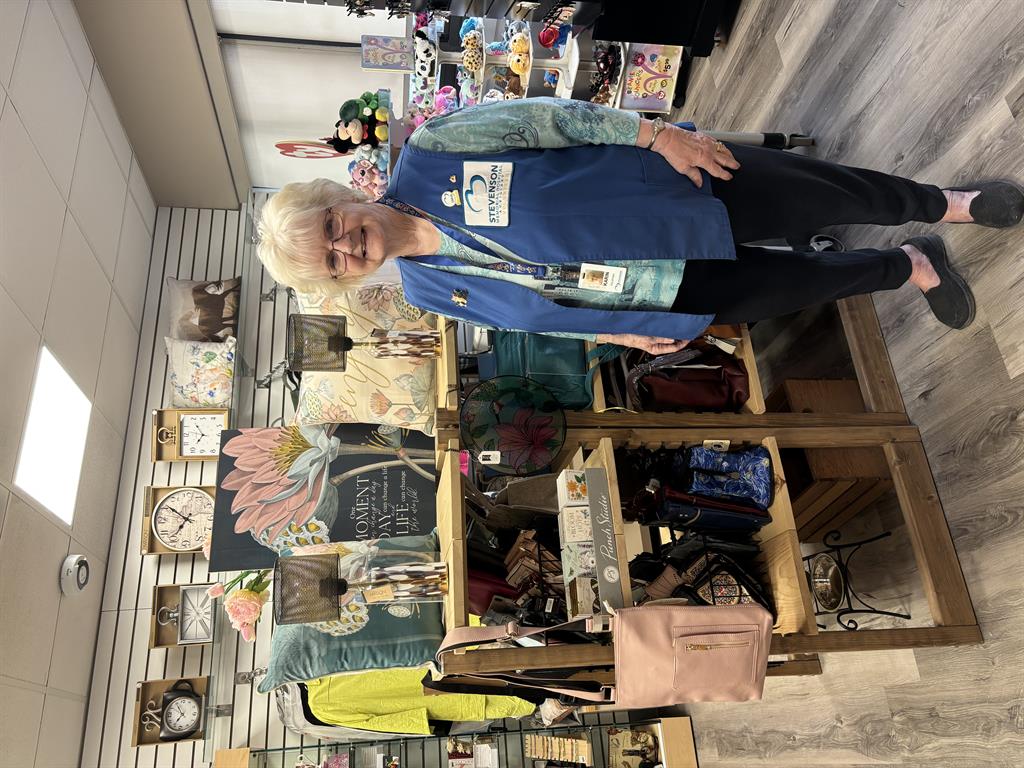 Karin Jaegar standing in the SMH Giftshop