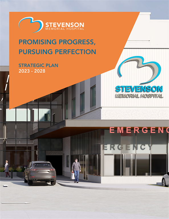 Cover image of Stevenson Memorial Hospital 2023-2028 strategic plan PDF download. 