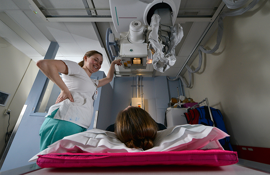 patient and smh staff in DI department 