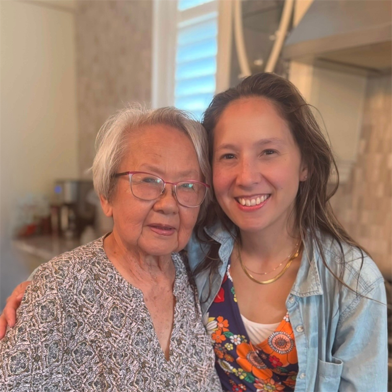 Nicole with her grandmother