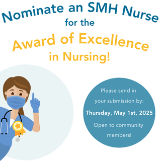 nursing award graphic with text, info to follow